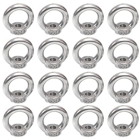 Vasemele 16 Stück M5 Edelstahl Hubaugenmutter