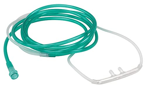 Sunset Healthcare Solutions 5pk Sunset 4Ft Soft Adult High Flow Oxygen Nasal Cannula w/Kink-Free Supply Tubing (RES1104SHF), Green