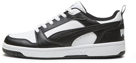 PUMA Rebound V6 Low Mixte Sneaker, Puma White Puma Black Puma White, 43 EU