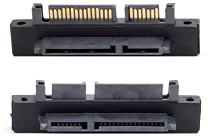 Chenyang SATA 7+15 22Pin Male to Female 90 Degree UP + Down Angled Extension Convertor Adapter 2Pcs/Set