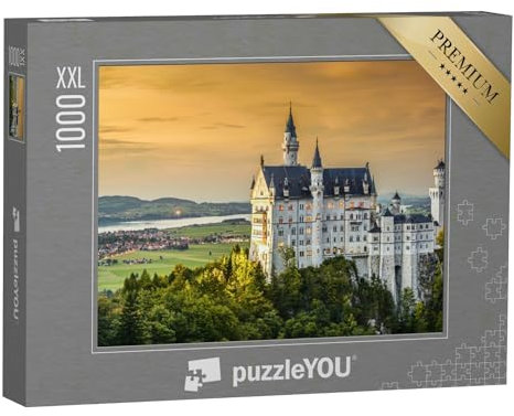 Puzzle 1000 Teile XXL „Schloss Neuschwanstein, Bayern, Deutschland“ – aus der Puzzle-Kollektion Bayerische Alpen