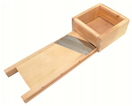 Krauthobel Sauerkrauthobel Gemüse Holz mit 3 rostfreien scharfen Messern Gemüsehobel 80 x 20cm