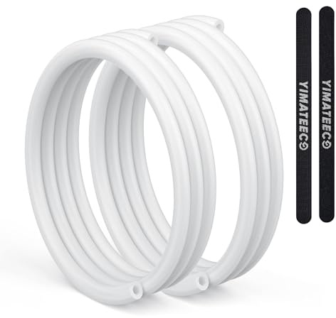 YIMATEECO PTFE Schlauch 3D-Drucker Teflonschlauch BowdenSchlauch Kompatibel 1,75 Filament ID 2 mm OD 4 mm für PLA, PETG, ABS, TPU 1,75 Filament 3D Drucker Extruder (1M PTFE Schlauch, Weiß, 2Stü)