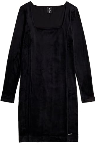 G-STAR Para Mujer Vestido ceñido de Terciopelo, Negro (dk Black D25040-D422-6484), XL