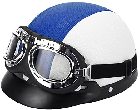 retrò Casco Scodella Casco Scooter Casco A Scodella Scooter Motorino Mezzo Casco da Motociclista Vintage Caschi Casco Faccia Aperta retrò ECE Omologato Mezzo Casco Scooter Crociera Bicicletta