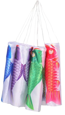 Parliky 6stücke Teiliges Windsock Japansiche Gartendekoration Für Außenbereich Mit Bunten Fischmotiven Farben Für Feste Für Freunde Und Familie