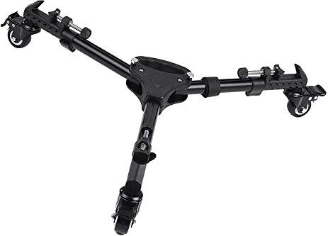 Universal Photography Tripod Dolly, Heavy Duty with Wheels, Adjustable Legs, Tripod Wheels for Cameras Camcorder Video Lighting
