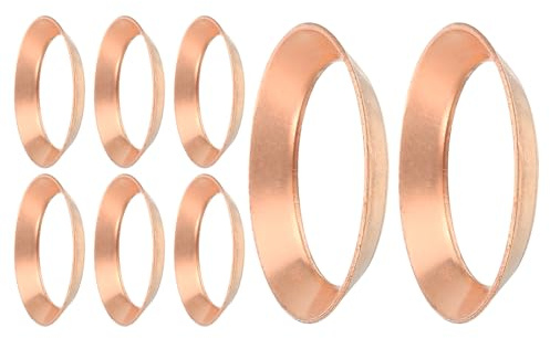 QUARKZMAN 8 Pezzi Guarnizione a Flangia in Rame, Adatta per Tubo da 3/4, Raccordo a Flangia in Rame a 45 Gradi per Accessori Condizionatore d'Aria e Refrigerazione