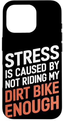 Le stress est causé par le fait de ne pas rouler assez sur ma moto tout-terrain Coque pour iPhone 16 Pro