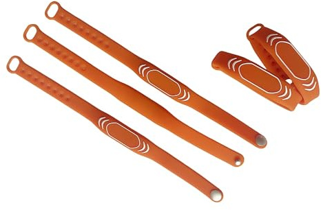 Lot de 10 bracelets de contrôle d'accès intelligents en silicone RFID sans contact avec puce M1 13,56 MHz (orange)