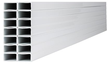 White (14-Pack) - 0.875 X 1.5 X 47 Hollow Picket for Picket Fence