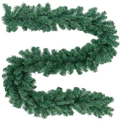 Künstliche Weihnachtsgirlande,270 cm Weihnachtsgirlande,Künstliche Grün aus PVC Tannen Weihnachtsgirlande für Weihnachtsdekorationen zu Hause,im Freien,Drinnen,Kamin,Treppen