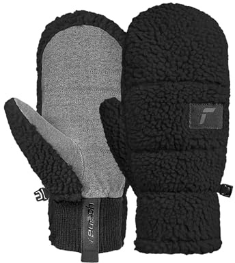 Reusch Fäustlinge für Herren & Damen | warm & flauschig mit Teddy Fleece | stylische Unisex Winterhandschuhe, für Alltag, Freizeit, Spaziergang & Stadt, Größe 6-11, Bob Mitten