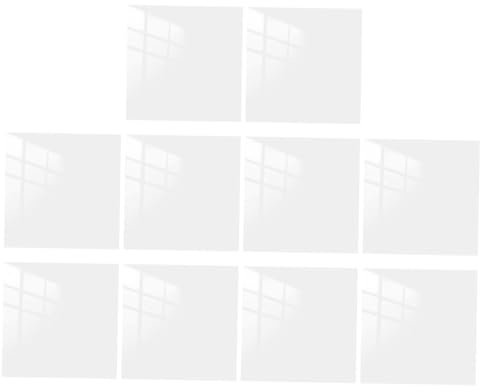 AUTSUPPL 10 Fogli Adesivi Piastrelle Bianco Paraschizzi Cucina Autoadesiva Resistente All e Facilmente Pulibile per Bagno e Cucina