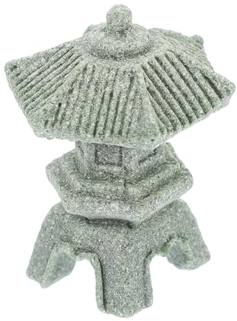 SUPVOX Mini Statua Pagoda in Pietra Per Micro Paesaggi e Bonsai, Decorazione Da Giardino Mini Pagoda Resistente Per Balcone, Cortile e Acquario, Ornamento Zen Per Giardini in Miniatura