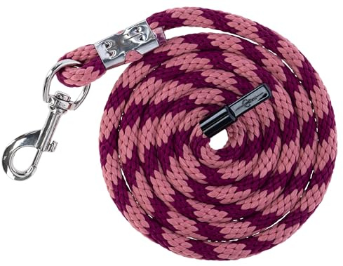 Covalliero Führstrick Mustang für Pferde | Brombeere, 200 cm, mit Karabinerhaken, passend zum Halfter Mustang