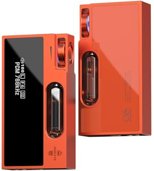 SHANLING UA7 Portable Hi-Fi DAC Headphone Amplifier with JAN6418 Vacuum Tubes, Dual Modes (Tube/Solid-State), 4.4mm Balanced & 3.5mm Single-Ended Output, 577mW High Power, Orange