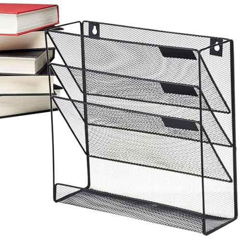 Supporto Da Parete Per Portadocumenti - Organizer Da Scrivania Compatto, Scaffale Multitasche | Portadocumenti, Ripiano Di Facile Installazione, Stazione Di Smistamento Per Ufficio Leggera E R
