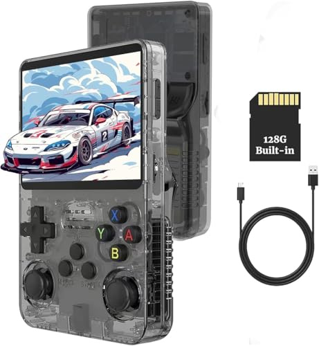 XiFanHo R36S Console di gioco portatile retrò 128G (Nero)