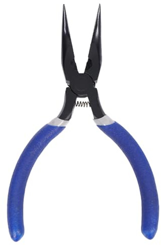 Pinze per la creazione di gioielli, pinze ergonomiche a becco curvo in metallo per gioielli per perline e pinze multifunzionali pinze a becco rotondo