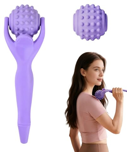 Massage Roller, Massageroller with Spiky Massage Ball, Body Massage Tools Removable, Self Massges Rollers Silicone, Manual Deep Tissue Myofascial Release, Plantar Fasciitis, Sore Muscle Recovery