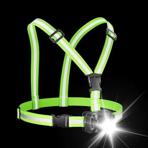 Luces De Carreras Para Corredores - Lámpara LED de pecho recargable 2,76 Pulgadas 1000 Lm | Luz Ajustable De 90 Grados Para Correr, Senderismo, Ciclismo, Caminar, Bicicletas De Seguridad,