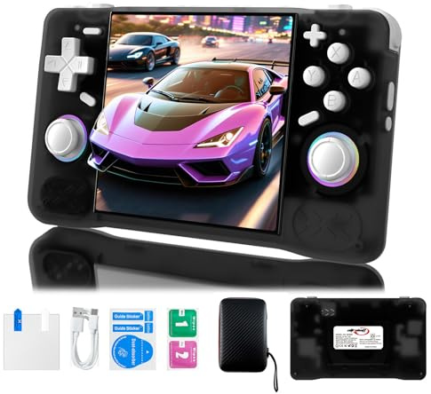 Ultrabatt XF40H Retro Handheld Game Console, 4.0 inch HD Screen, Linux 64-bit System, 18000+ Classic Games, WiFi Multiplayer-Pocket Video Gaming(Black)