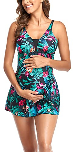 Bañador Embarazada Natacion Piscina Verano MaterNiñad Tallas Grandes Traje | De Baño Embarazada Mujer Sexy Curvy Competicion Deportivo Volantes Floral Tankini Bikini