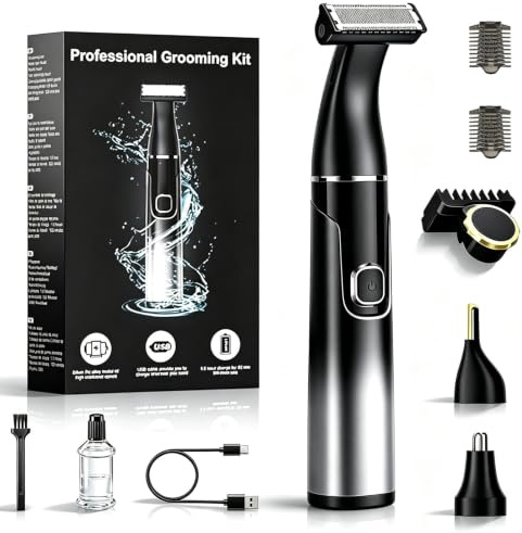 3-in-1 Body Hair Trimmer Men, Manscape Body Hair Trimmer Electric Pubic Hair & Ball Trimmer Easy to Clean,Body Shavers Men USB-C, Suitable for Intimate, Groin, Back