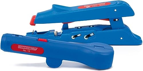 WEICON 52881001 Elektro-Installationsset No.1 mit Crimpzange und Rundkabel-Stripper, Blau/rot