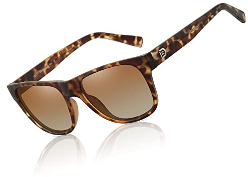 DUCO Herren Polarisierte Sonnenbrille Klassische Rechteckig TR-90 Rahmen UV400 2145