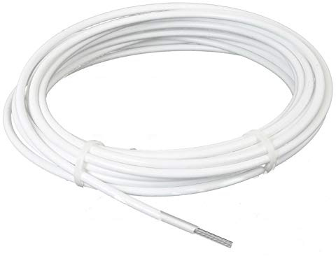 Câble INOX A4 Gainé Blanc 7x7 - Différent Ø - Main courante Garde Corps Bateau (Couronne Ø 4-6mm 40m)