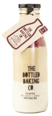 Bottled Baking Co White Chocolate & Raspberry Tray Bake Mix