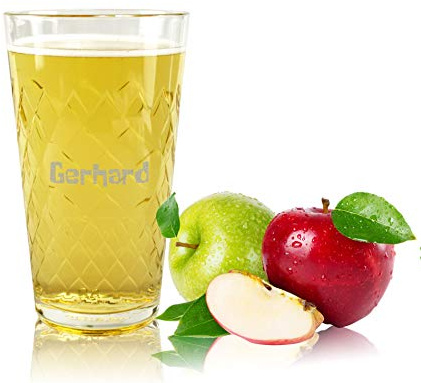 Apfelweinglas verschiedene Größen | Geripptes groß mit Namen oder Wunschtext gravieren | spülmaschinenfest robustes Trinkglas | Äbbelwoi Glas (0,5L Glas ohne Geschenkkarton)