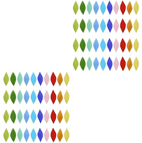 EXCEART 84pièces Tesselles Verre Forme pour Idéales pour Décoration De Cadres Assiettes Pots De Fleurs Et Autres Projets Artisanaux