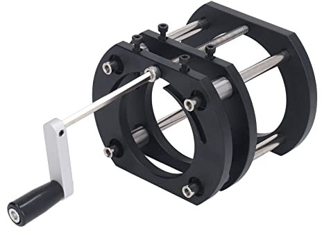 Fockety Router Lift, High Accuracy Router Lift System Kit for 64‑66mm Diameter Motors, 4 Jaw Clamping Woodworking Router Table Insert Plate Lift Base, Router Lifting Platform Table System