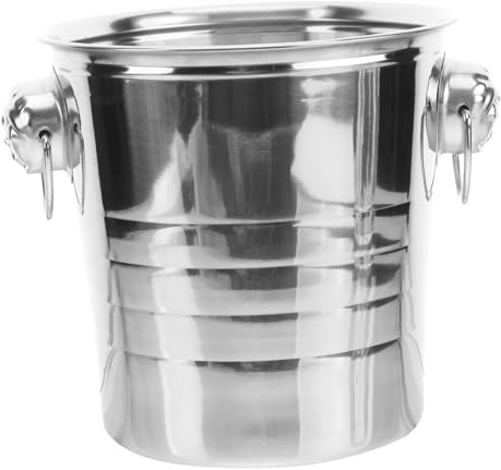 BESTonZON Eiskübel Aus Edelstahl Sumpf Eimer Milcheimer Anti-rost-sektkübel Getränkekühler Aus Metall Eiskübel Aus Metall Champagnerkübel Verzinkter Klein Lagerung Rostfreier Stahl