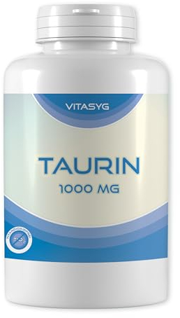 Taurin 1000mg - 120 vegane hochdosierte Kapseln - Made in Germany - für 120 Tage Taurine - Vitasyg