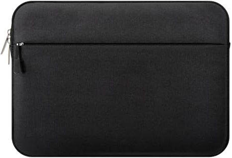 jooeer 11 Pulgadas Funda Ordenador Portátil Compatible con 11,6 Chromebook Tablet MacBook Air A1370/A1465, Bolsa PC de Poliéster Protector Acolchada con Bolsillo, Negro