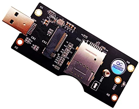 Lisher Scheda di Estensione Adattatore NGFF M.2 Chiave B a USB 3.0 con Slot per Scheda SIM 8 Pin per Modulo WWAN/LTE 3G/4G/5G