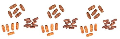 DIYEAH Holzperlen Haarschmuck Braids Holzperlen 180 Stk Kreativer Schmuck Perlen Sering Haarperle Haarflechtdekoration Cuencas Para Pulseras Perücken Runden Zubehör
