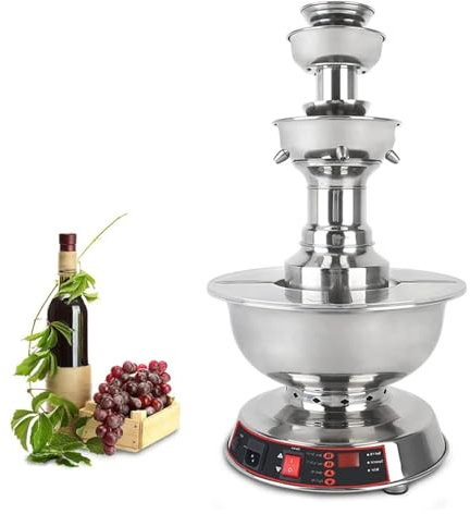 YOtat Machine À Fontaine À Vin, Distributeur De Boissons Électrique Commercial À 3 Niveaux en Acier Inoxydable pour Fête d'anniversaire De Mariage Sobre Le Vin