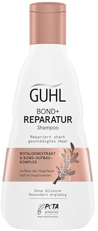 Guhl BOND+ Reparatur Shampoo - Inhalt: 250 ml - Repariert stark geschädigtes Haar - Aufbau der Haarfaser tief im Haarinneren - Ohne Silikone - Besonders ergiebig