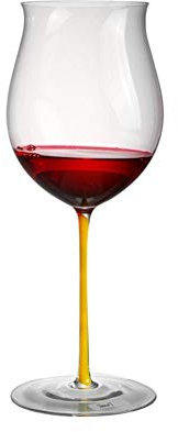 SHOUKAII Bicchiere Vino Rosso Calice Cristallo Trasparente Bicchiere Vino Rosso Borgogna Grande Coppa Champagne 2 Bastoncini(900ml)