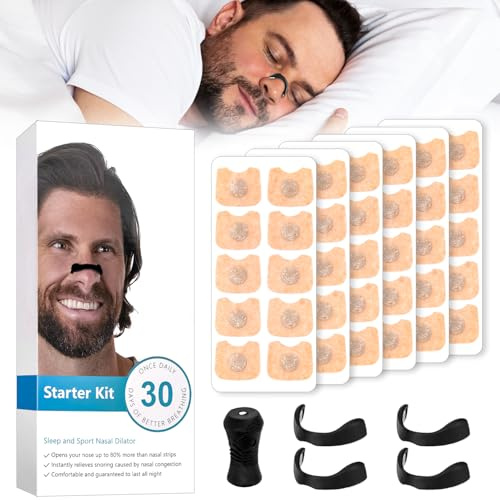 Nasenpflaster Magnet Nose Strips Schnarchstopper, 60 Stück Anti Schnarch Nasenstrips, Nasen Magnet Nasenspreizer Nasal Strips für Besser Atmen