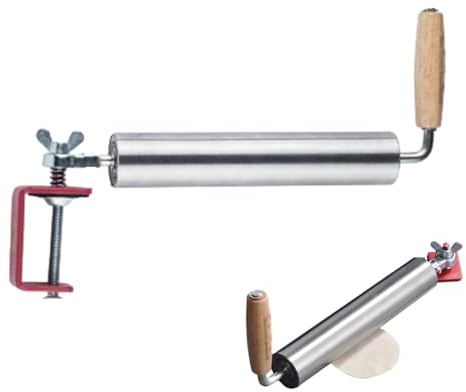 Rouleau à pâtisserie avec poignées | Rouleau à pâtisserie réglable | Long manche en acier inoxydable | Rouleau à pâtisserie anti-adhésif pour pâtisseries