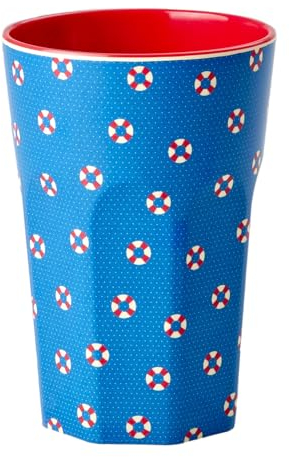 Rice Gobelet de sauvetage en mélamine pour enfants - Grande bouée de sauvetage - Vaisselle pour enfants - Camping - BBQ - Pique-nique - Incassable - Sans BPA - Réutilisable - 400 ml