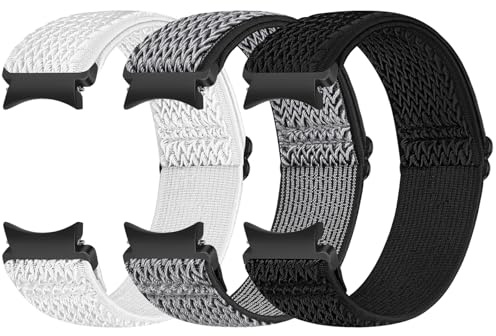 Runostrich Elastiskt armband kompatibelt med Samsung Galaxy Watch 7/6/5/4/FE 40 mm 44 mm/Galaxy Watch 5 Pro/Galaxy Watch 6/4 Classic 43 mm 47 mm 42 mm 46 mm nylon sport klockarmband kvinnor och män