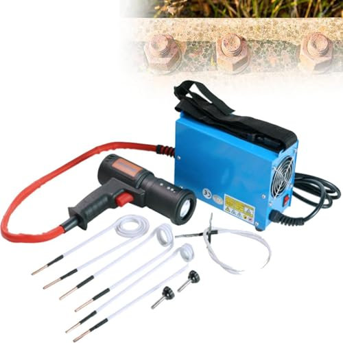 zxmeimm Magnetic Induction Heater Kit, Handheld Bolt Removal Tool, Bolt Buster Automotive Flameless Heating Kit for Rusty Screw Removing,1500W,220V