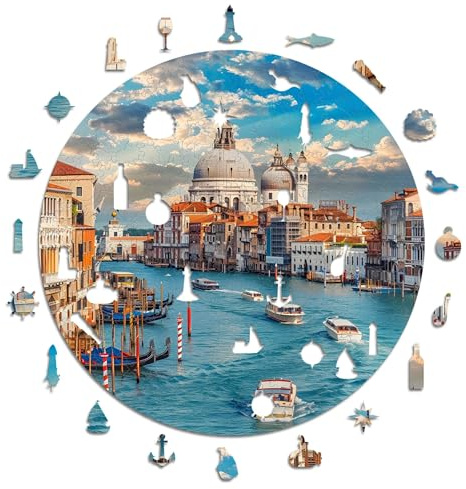 Iconic Puzzles - Beautiful Venice, Italy, 100% sustainable wooden puzzle, Gifts for Children and Adults, size S, 200 Pieces